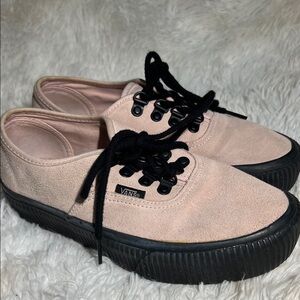 Vans Women's Authentic Embossed Platform 2.0 Chalk Pink Suede Chunky